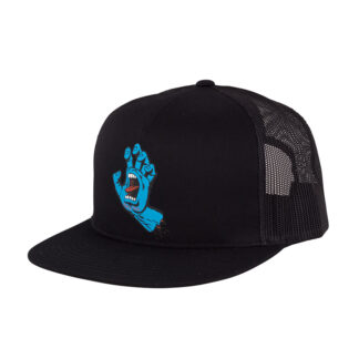 Screaming Hand Front Mesh Trucker High Profile Hat Black OS Unisex Santa Cruz