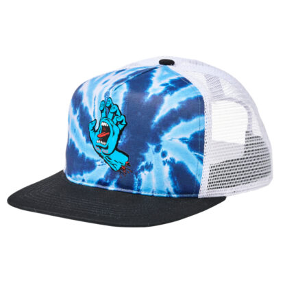 Screaming Hand Front Mesh Trucker High Profile Hat Spider Navy/White OS Unisex Santa Cruz