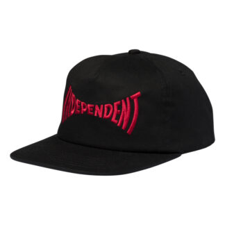 Spanning Snapback Mid Profile Hat Black OS Unisex Independent