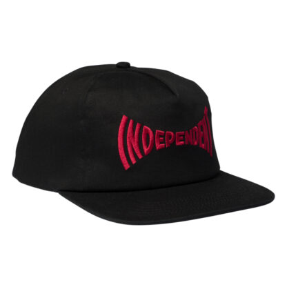 Spanning Snapback Mid Profile Hat Black OS Unisex Independent - Imagen 2