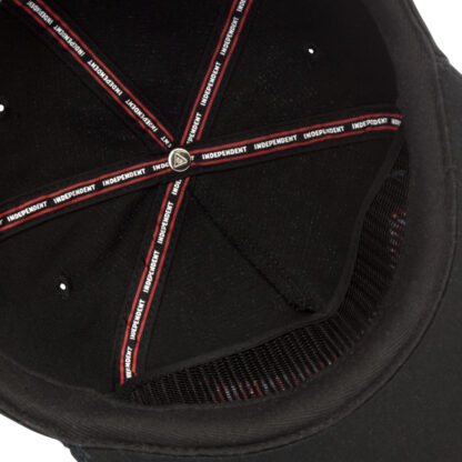 Spanning Snapback Mid Profile Hat Black OS Unisex Independent - Imagen 4