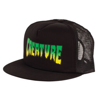 Creature Logo Mesh Trucker High Profile Hat Black OS Unisex Creature